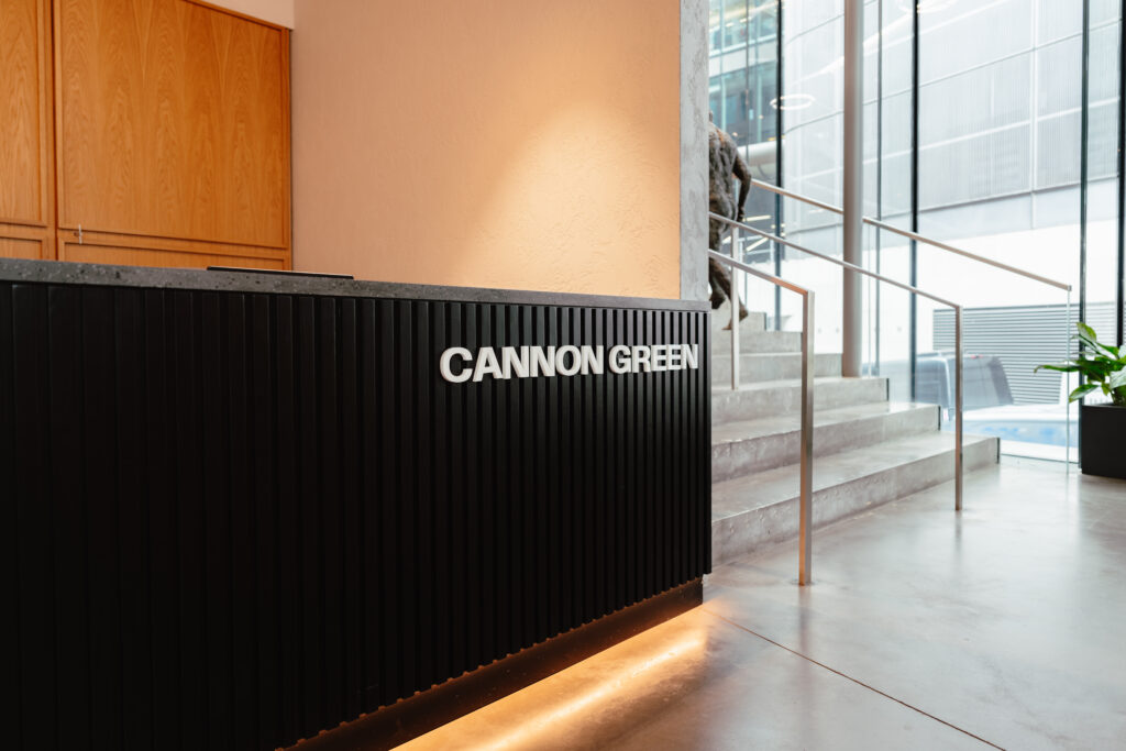 Reception desk of Cannon Green